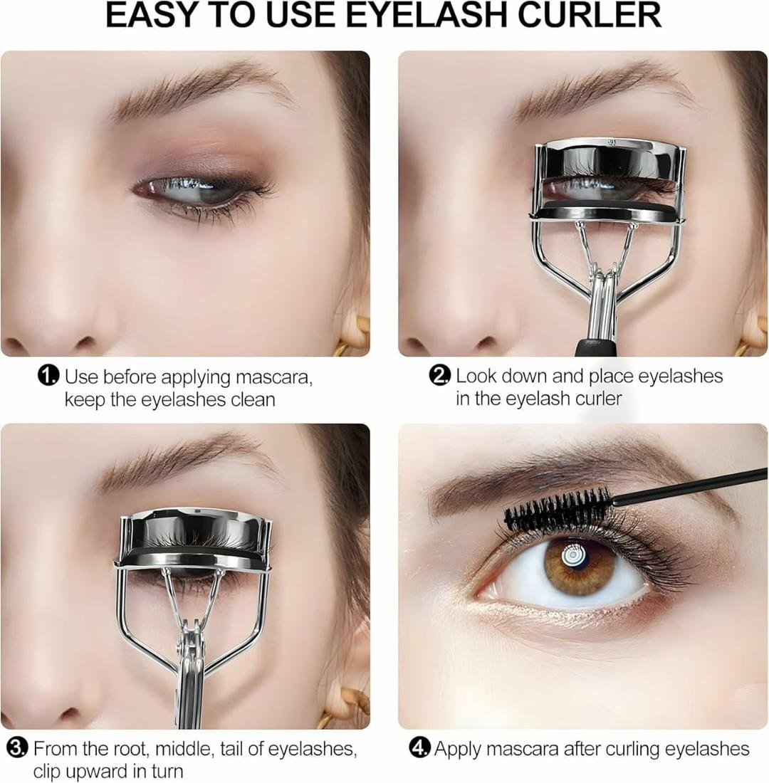 Reusable Eyelash Curler for Women Metal Pinch-Free Long Lasting Curls