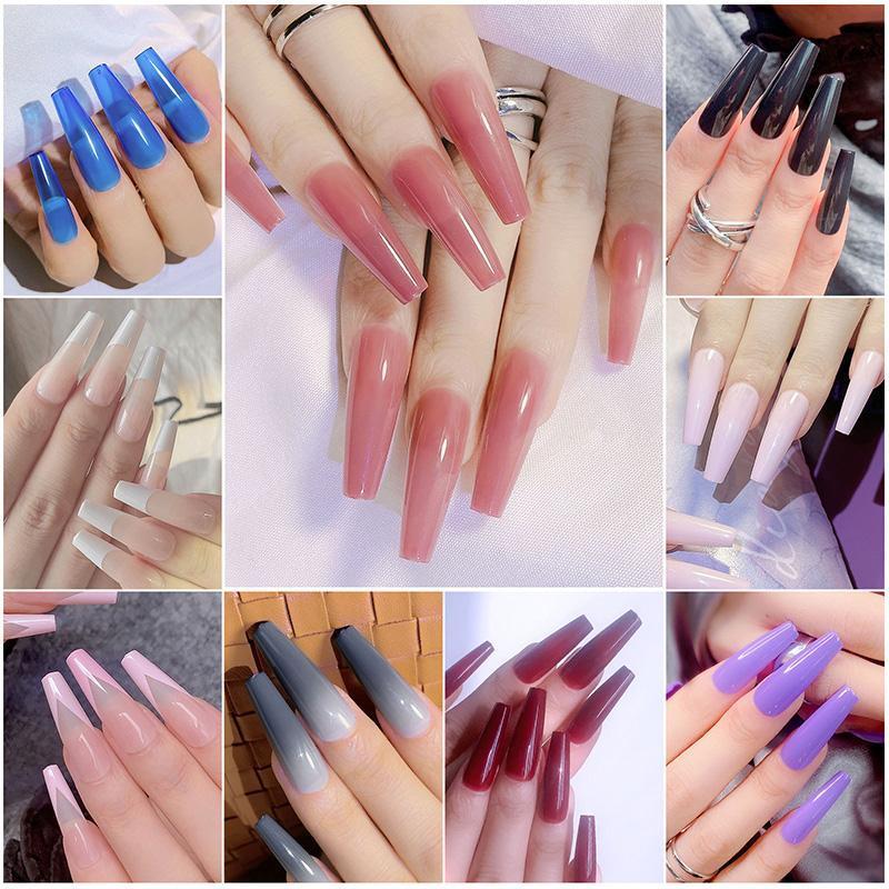 Multicolor Acrylic Fake Nails for Women