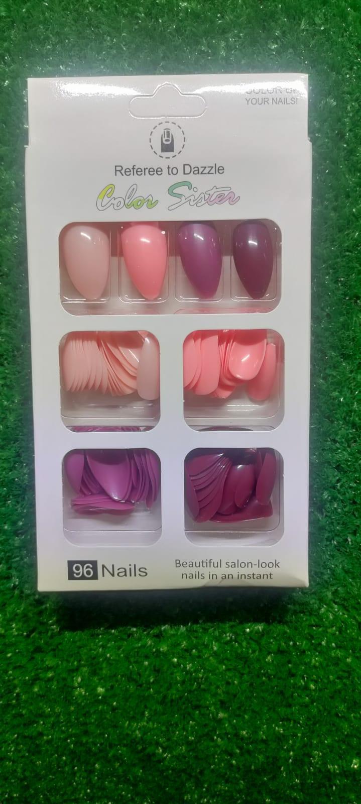 Multicolor Acrylic Fake Nails for Women