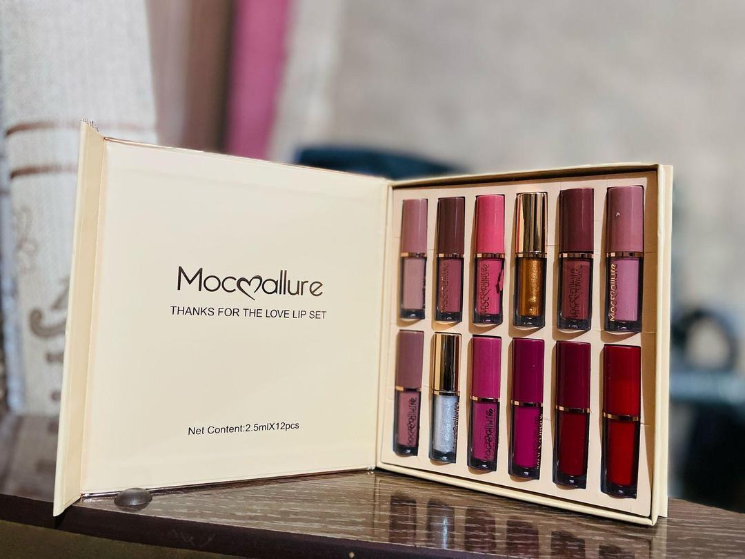 Mocallure 12pcs Glossy Lip Gloss Set Multicolor High Pigment