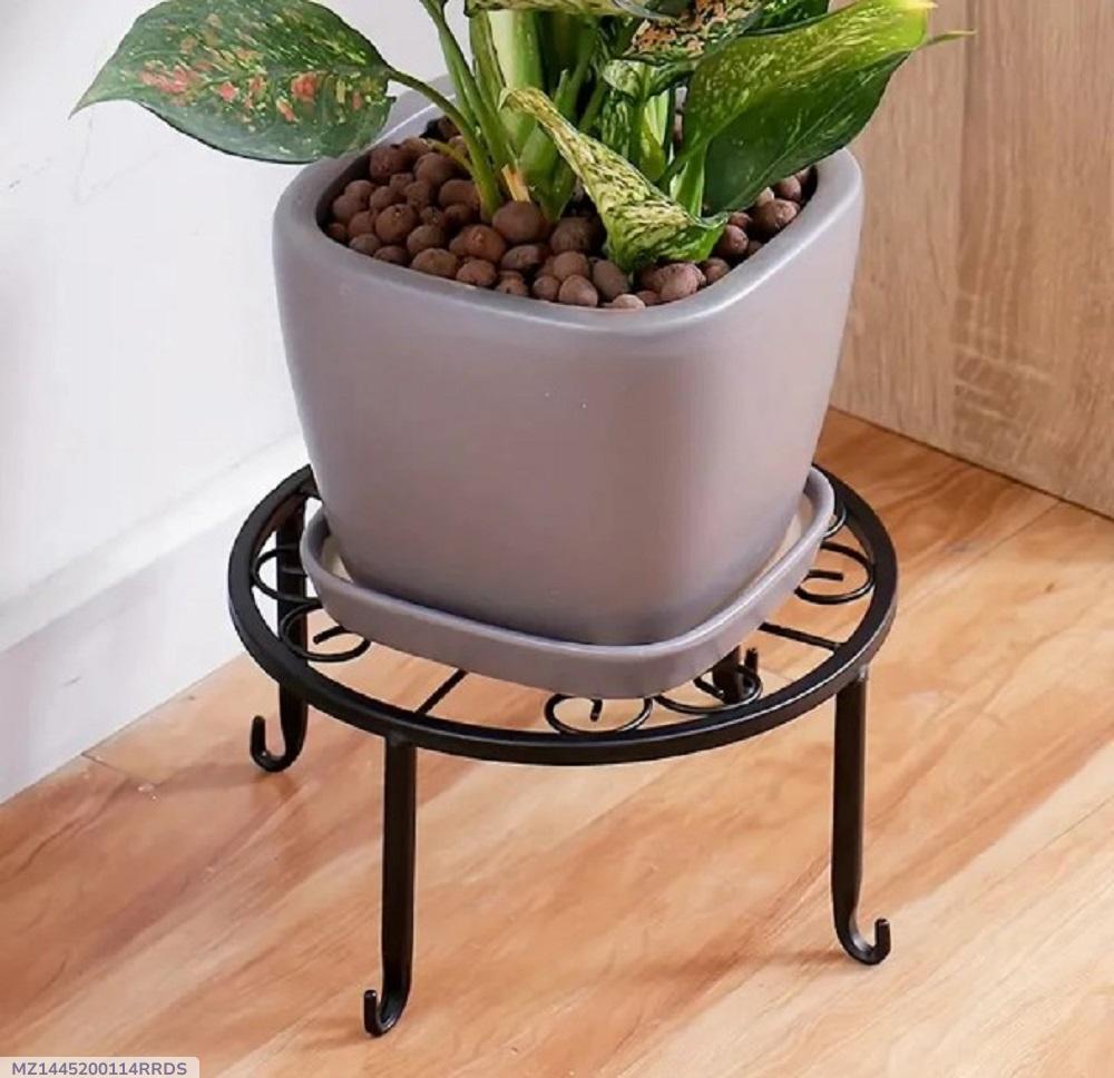 Modern Iron Plant Stand Black Golden Indoor Outdoor