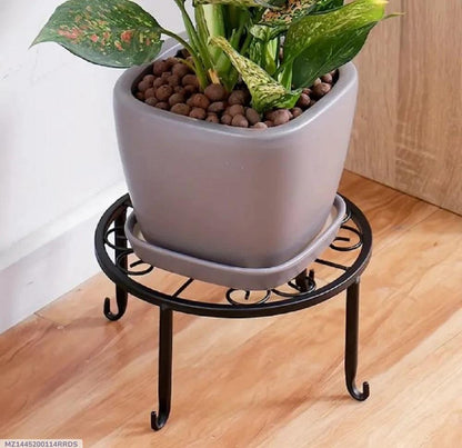 Modern Iron Plant Stand Black Golden Indoor Outdoor