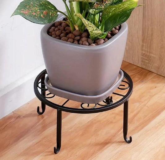 Modern Iron Plant Stand Black Golden Indoor Outdoor