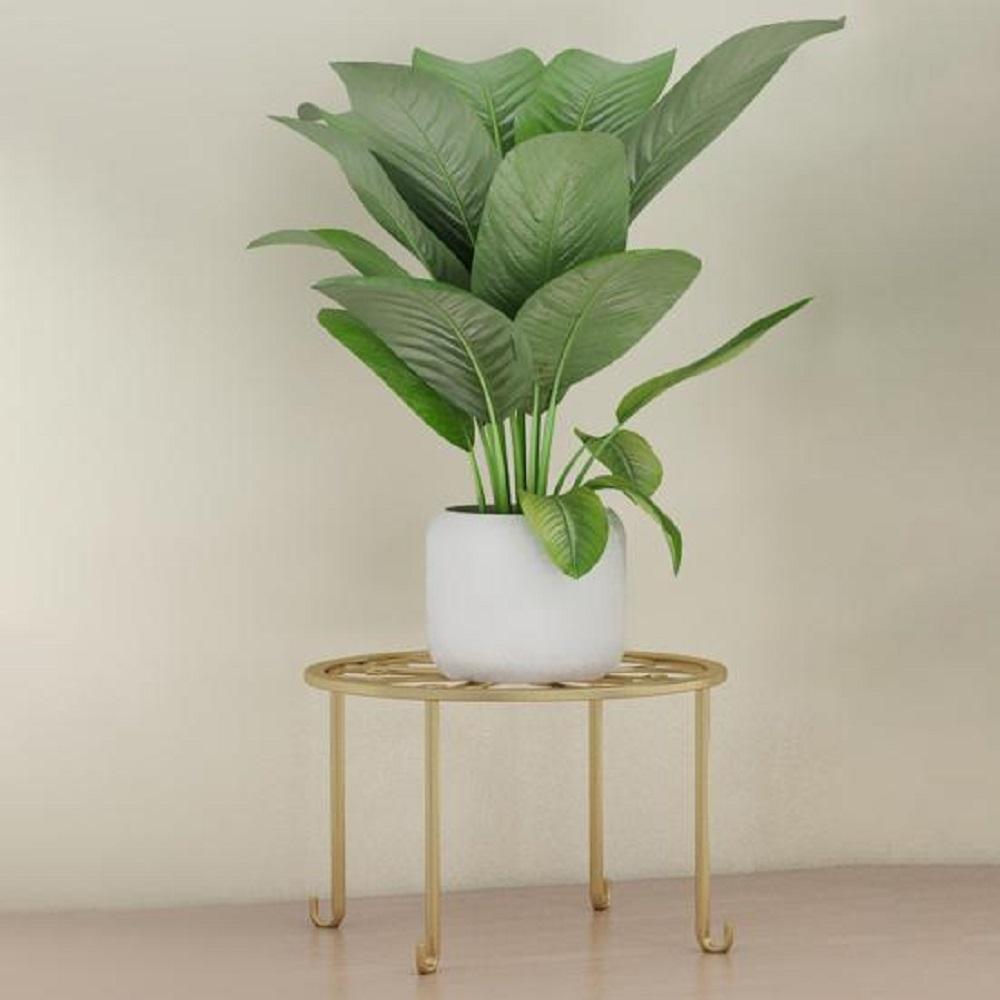 Modern Iron Plant Stand Black Golden Indoor Outdoor