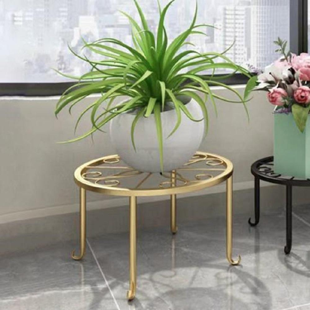 Modern Iron Plant Stand Black Golden Indoor Outdoor