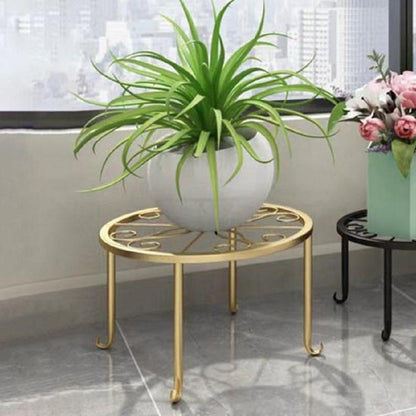 Modern Iron Plant Stand Black Golden Indoor Outdoor