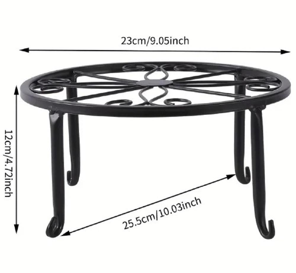 Modern Iron Plant Stand Black Golden Indoor Outdoor