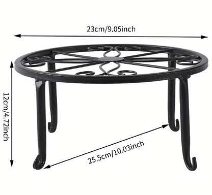 Modern Iron Plant Stand Black Golden Indoor Outdoor