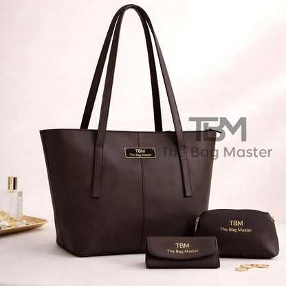 Tote Bag Set TBM The Bag Master Brown 3 Pcs
