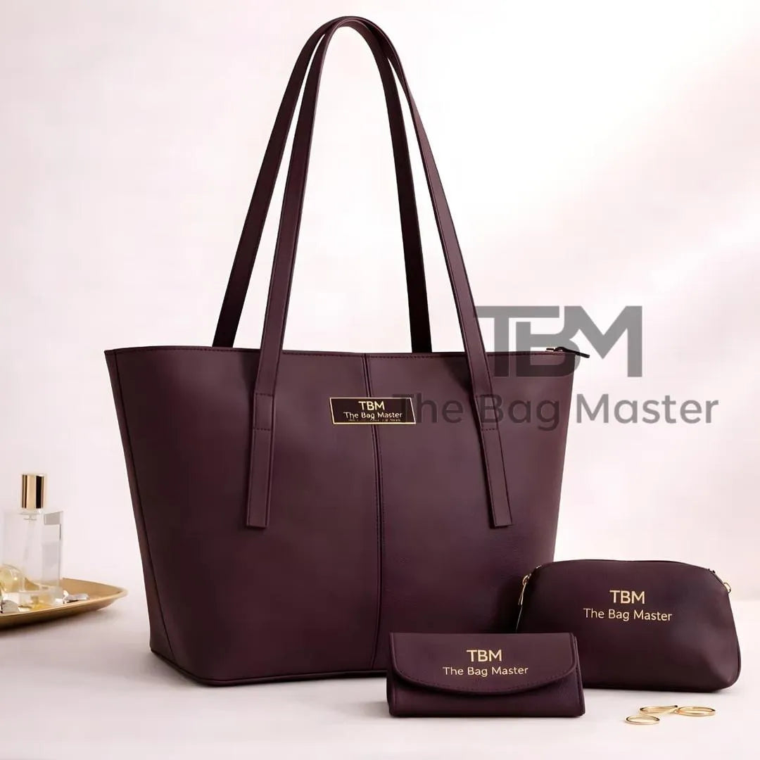 Tote Bag Set TBM The Bag Master Brown 3 Pcs