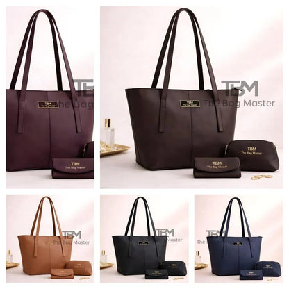 Tote Bag Set TBM The Bag Master Brown 3 Pcs