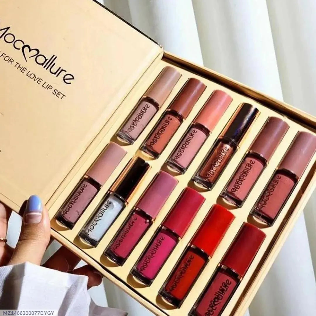 12 Pcs Matte Lip Gloss Set for Pakistani Women