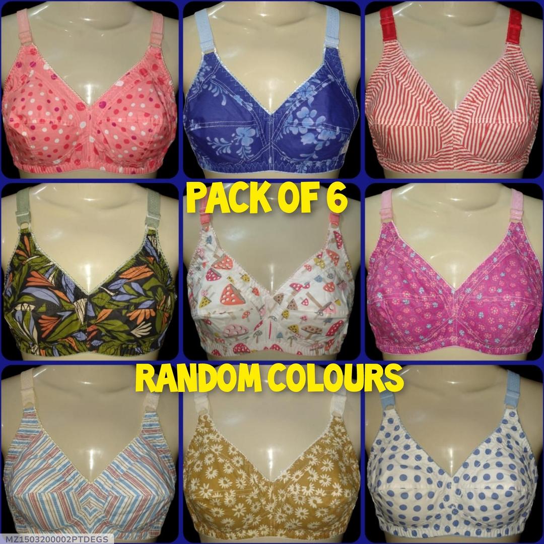 Cotton Non-Padded Bras Pack of 6