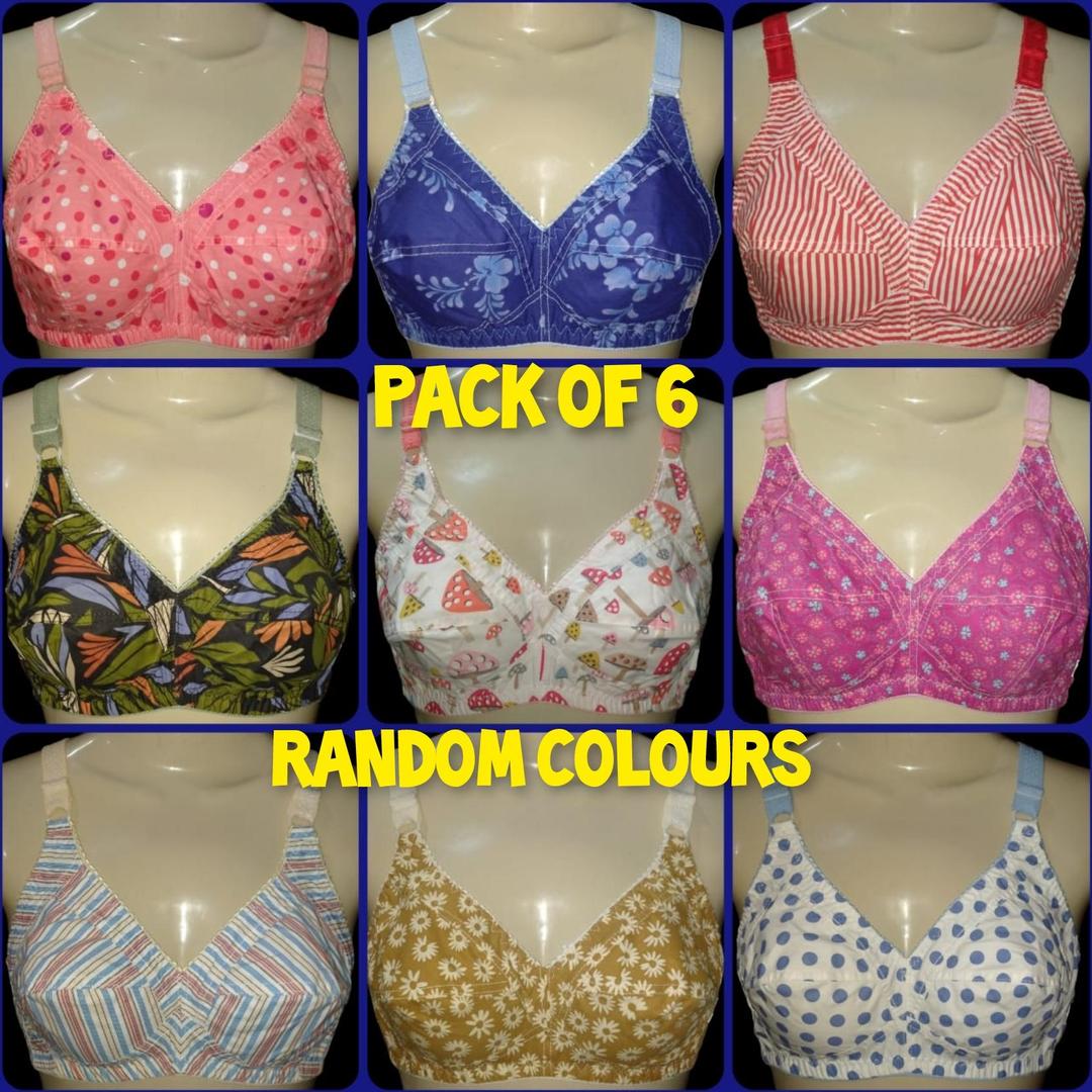 Cotton Non-Padded Bras Pack of 6