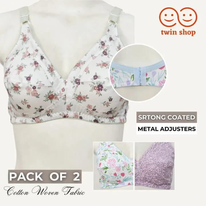 Cotton Printed Bra for Women, Breathable & Stylish