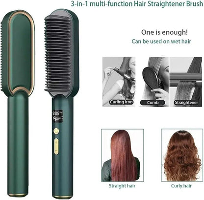 909 Fast Drying Hair Straightener Brush ABS Plastic