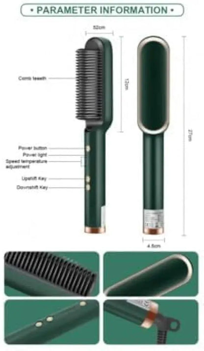 909 Fast Drying Hair Straightener Brush ABS Plastic