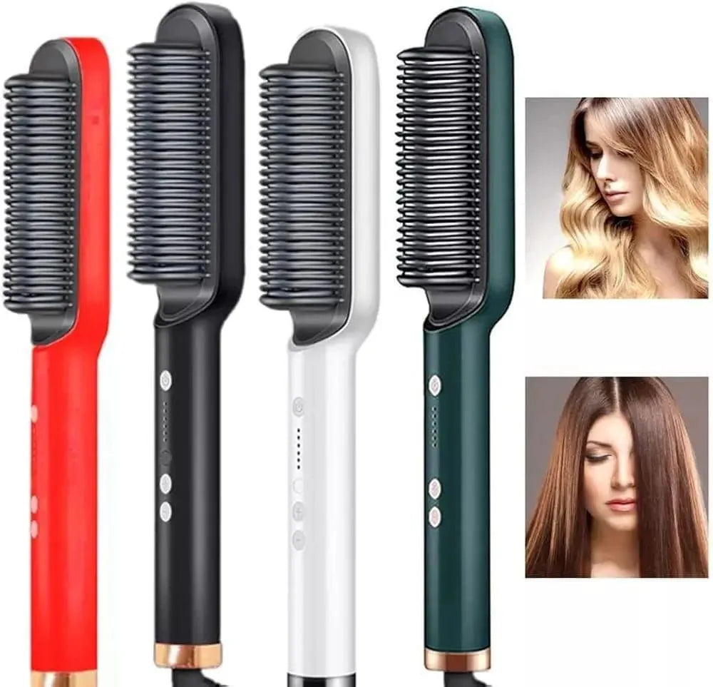 909 Fast Drying Hair Straightener Brush ABS Plastic