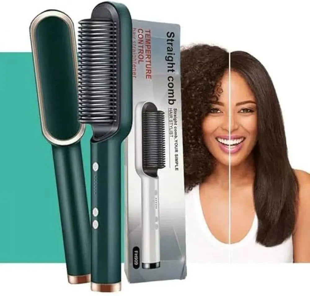 909 Fast Drying Hair Straightener Brush ABS Plastic