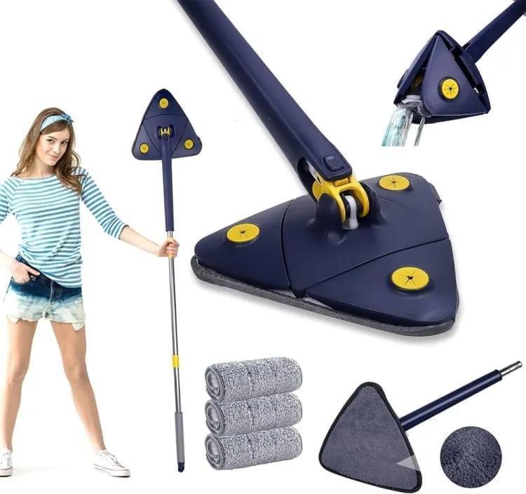 360 Degree Triangle Twister Mop Blue 130cm