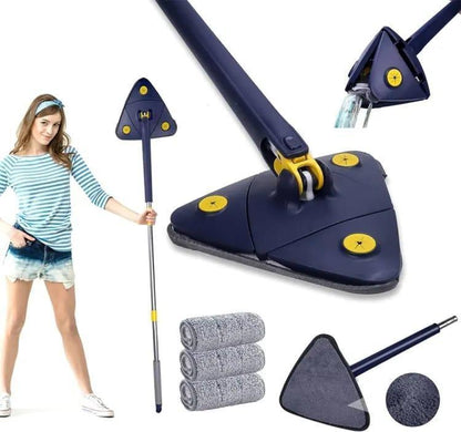 360 Degree Triangle Twister Mop Blue 130cm