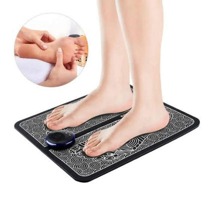 Mini Foot Massager Mat Black Silicone USB Rechargeable