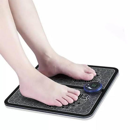 Mini Foot Massager Mat Black Silicone USB Rechargeable