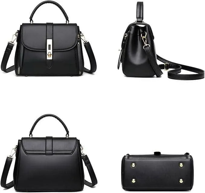 Women's Leather Plain Shoulder Bag