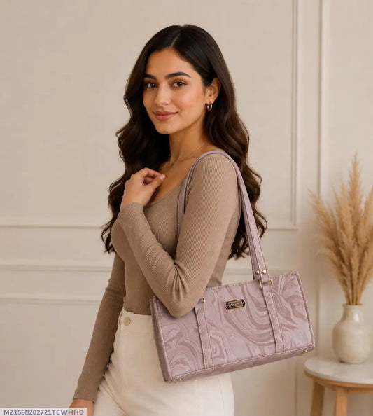 Women's Leather Plain Shoulder Bag