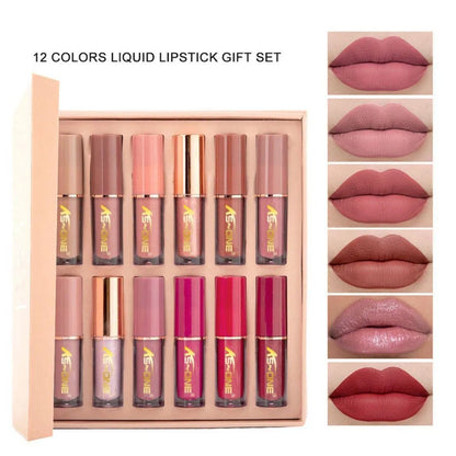 12 Color Liquid Lipstick Set Cool Undertone 200g