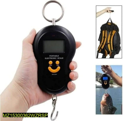 Portable Digital Weight Scale Black with Keychain