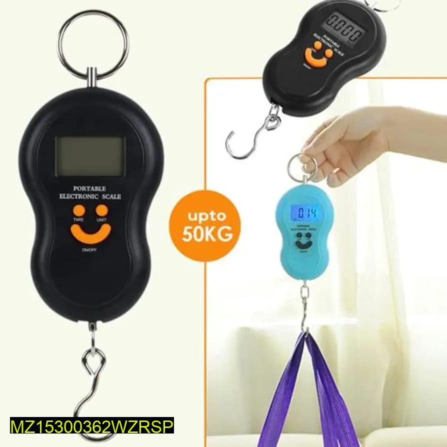 Portable Digital Weight Scale Black with Keychain