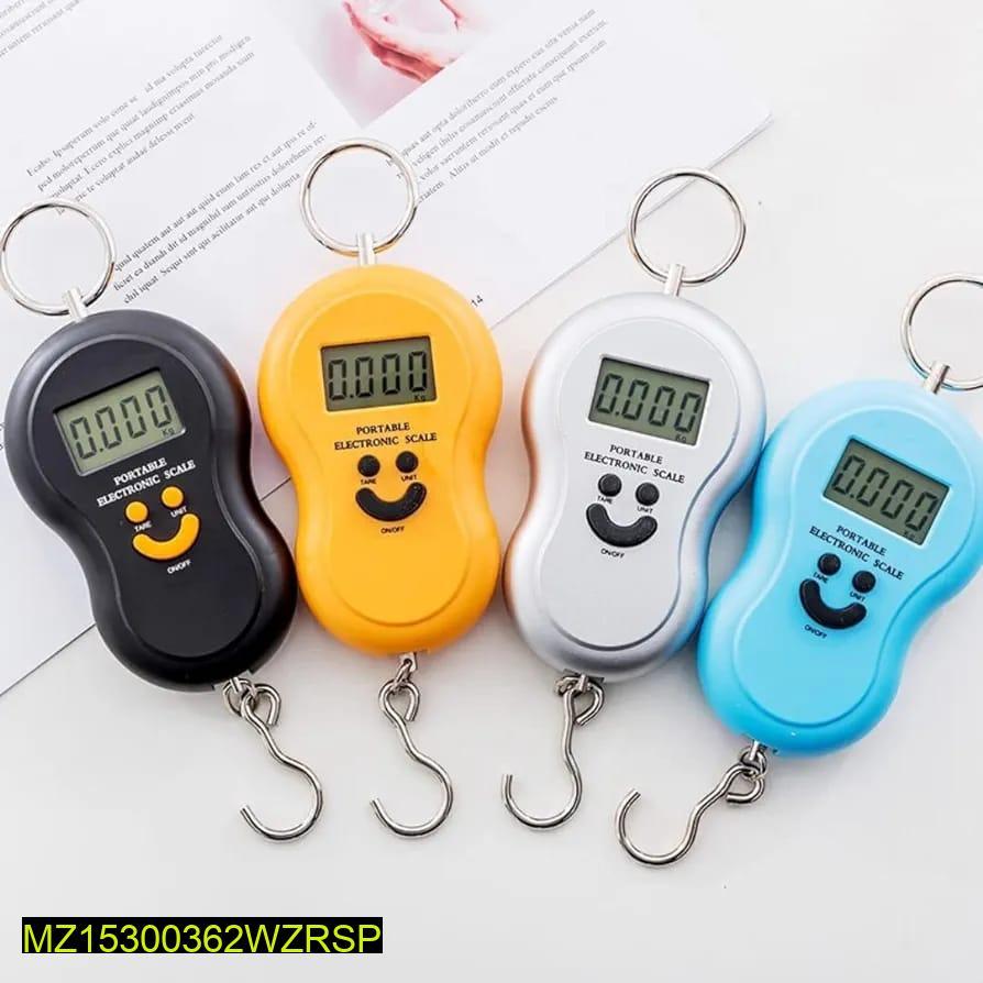 Portable Digital Weight Scale Black with Keychain