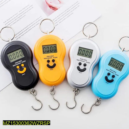 Portable Digital Weight Scale Black with Keychain