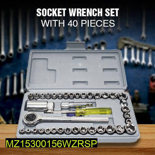 40-Piece Socket Wrench Set for Home & Car Use