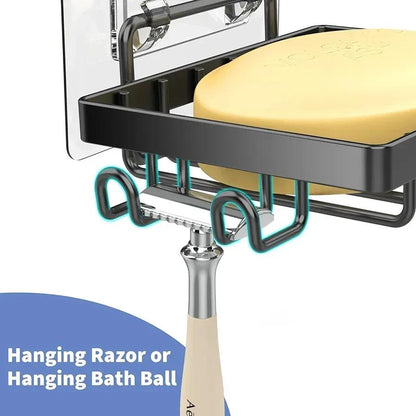 Black Iron Soap Organizer with Suction Cup Mount