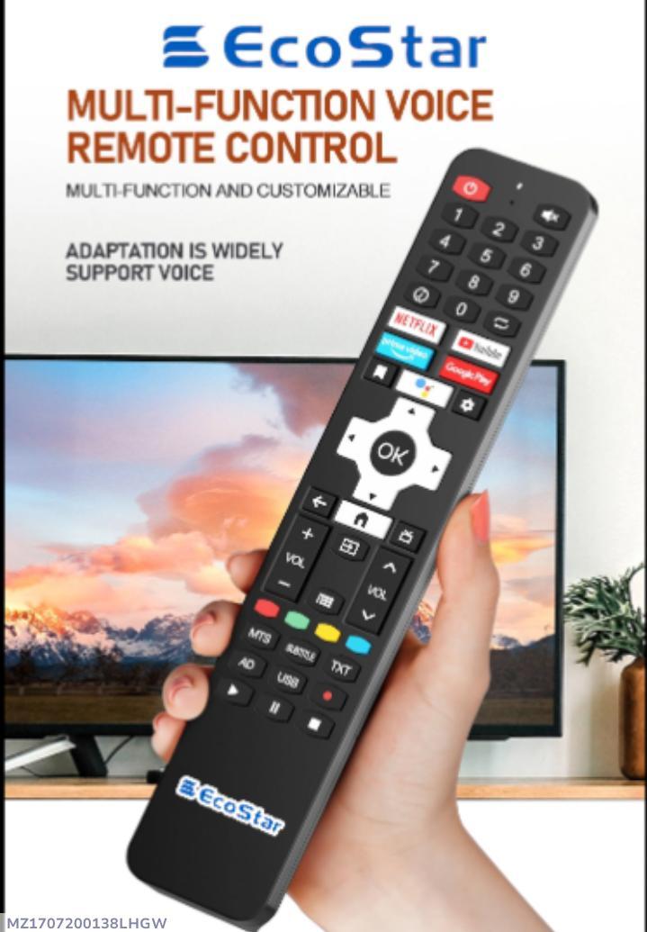 Premium Wireless TV Remote Control Black ABS Plastic