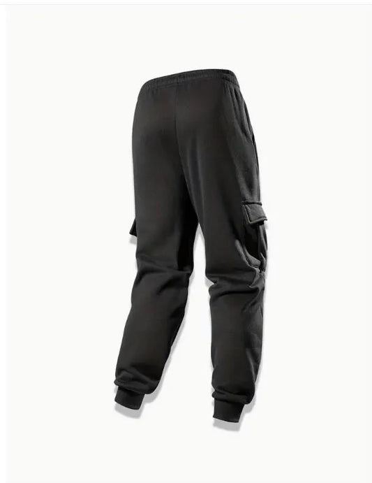 Men Black Fleece Cargo Trouser Medium to XL