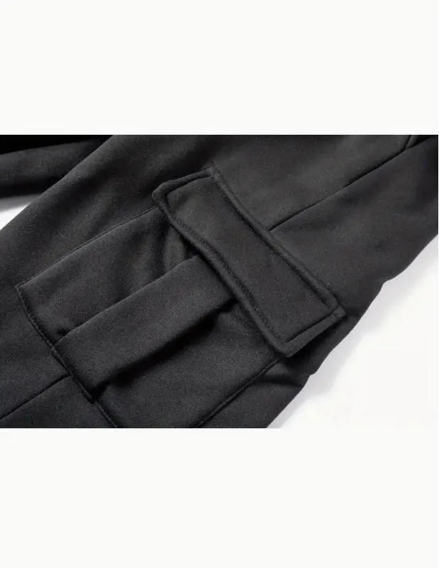 Men Black Fleece Cargo Trouser Medium to XL