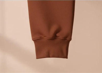Men Brown Fleece Slim Fit Cargo Pants Winter