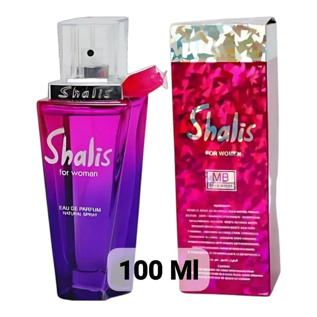 Shallis Floral Perfume 100ml Purple Glass Bottle for Women