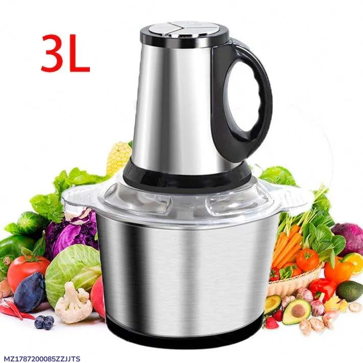 Portable Electric Meat Chopper 3L Stainless Steel
