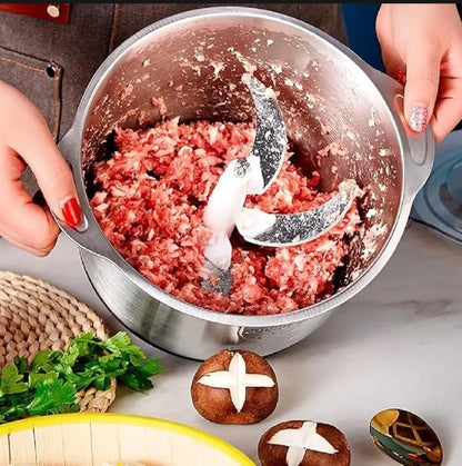Portable Electric Meat Chopper 3L Stainless Steel