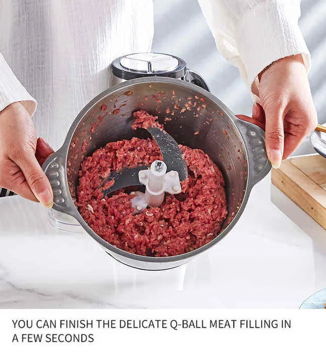 Portable Electric Meat Chopper 3L Stainless Steel