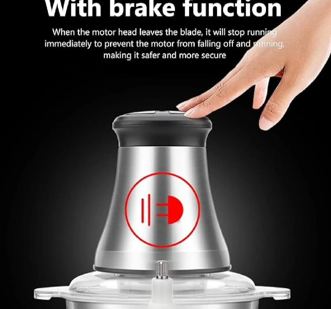 Portable Electric Meat Chopper 3L Stainless Steel