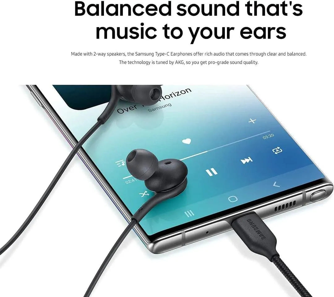 AKG Type-C Wired Earphones Black for Samsung