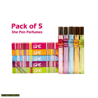 She Pen Perfumes Pack of 5 Sweat Resistant 12Hr