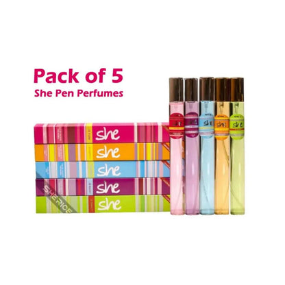 She Pen Perfumes Pack of 5 Sweat Resistant 12Hr