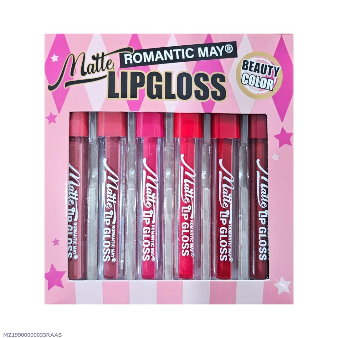 Matte Lip Gloss Set of 6 Bold Red Shades