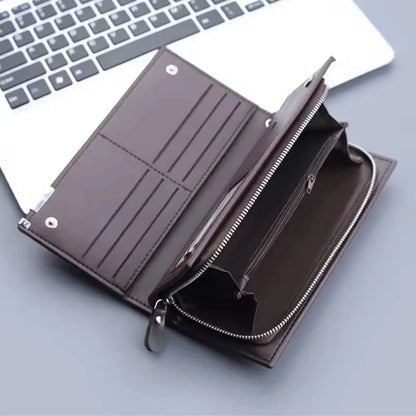 Men PU Leather Wallet 9 Card Slot Multicolor